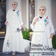 Gamis Bordir Katun Rayon Twill LD 110cm - 140cm Gamis Rayon Jumbo