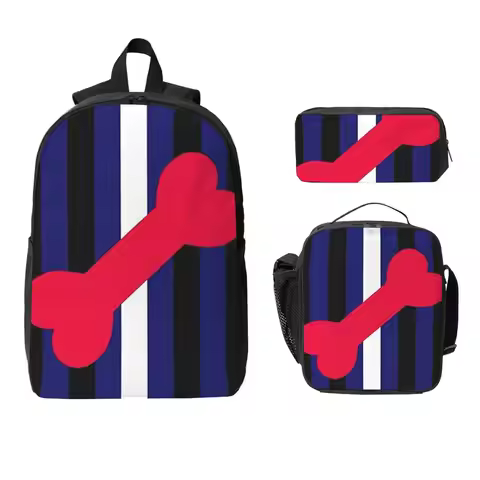 Leather Puppy Pride Backpack Student Boys Girls BookBag School Bag Laptop Shoulder Bags 3ps Insulate