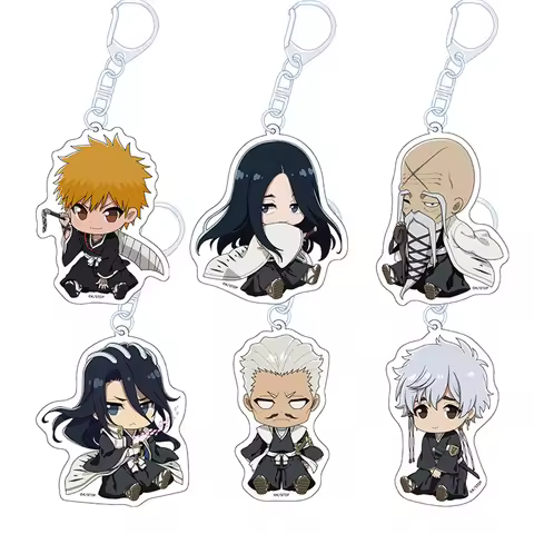 BLEACH Kurosaki Ichigo Yamamoto Genryuusai Shigekuni Kuchiki Rukia Kuchiki Byakuya Acrylic Keychain