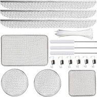RV Furnaces Bug Screen, Heavy Stainless Steel Mesh Flying Insect Screen with Installation Tool, 20" x 1.5" &amp; 2.8''x1.3'' &amp; 8.5" x 6" x 1.3" &amp; 4.5'' x 4.5'' x 1.3'' RV Water Heater Screen (7-Piece Set)