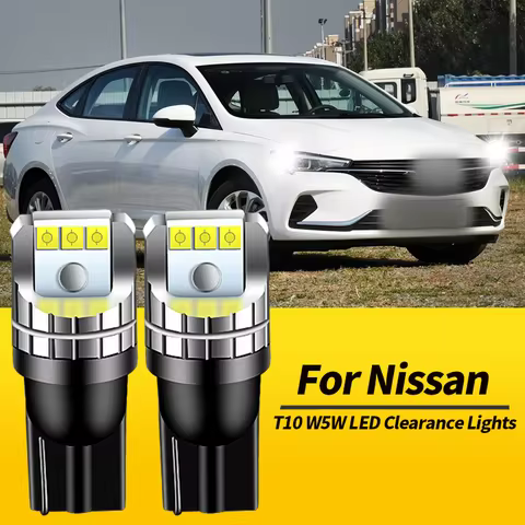 2PCS T10 W5W LED Clearance Lights Bulbs Canbus For Nissan Almera N15 N16 95-13 Terrano D10 R20 R50 9