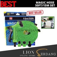 BEST MAGIC HOSE 50FT/15M SET with Adjustable Spray Head - Easy to keep it - Save Space -