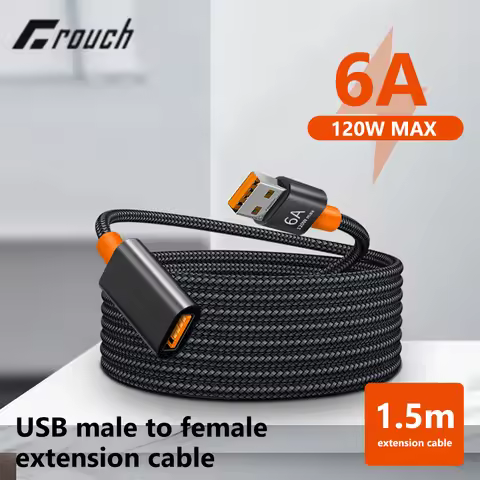 USB Extension Cable USB 3.0 Male To USB 2.0 Female 6A High-Speed Data Transmission For PC TV Xbox On