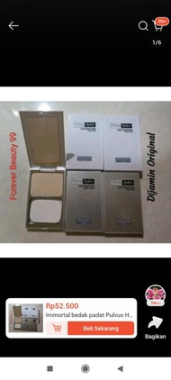 skincare immortal bedak padat pulvus hydro active presse
