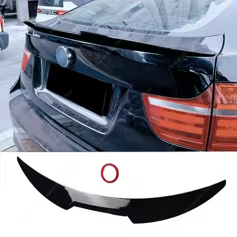 For Bmw X6 E71 V Style Rear Spoiler Caps X6 30d 35i 40i 40i M50i M50d X6M Rear Trunk Tail Wing Lid 2