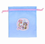 日本進口-Mofusand X Sanrio藍色刺繡紗網索袋 [平行進口]