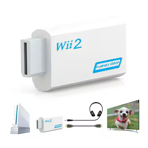 Full HD 1080P Wii To HDMI-compatible Adapter Converter 3.5mm Audio For PC HDTV Monitor Wii2 To HDMI-