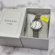旺角門市 全新有現貨CASIO SHEEN 白色三眼款 女士手錶 特價 $650 星期顯示 錶面簡約 有氣質