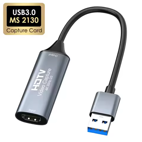 USB3.0/2.0 MS2130 Video Capture Card 4K HDMI-compatible 1080@60Hz Game Grabber Record for Switch Xbo