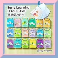 Montessori Flash Card Early Learning Baby Kids Sensory Cards Animal Shape Color Body Number Alphabet