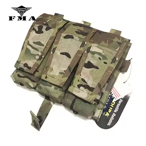 FMA M4 5.56 Triad Magazine Pouch MC Airsoft Tactical Mag Pouch for Tactical Vest AVS JPC Vest Molle