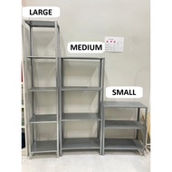 HYLLIS Indoor/Outdoor Shelving Unit S/M/L Galvanised Steel Multipurpose Display Deco Shelf Rack