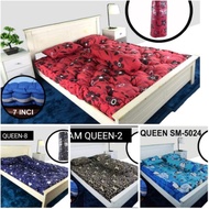 TILAM KEKABU QUEEN SET + SINGLE SET EXTRA TEBAL 7 INCI KAIN COTTON SEJUK |Bed Sheet |Bed mattress | Bed |READY STOCK