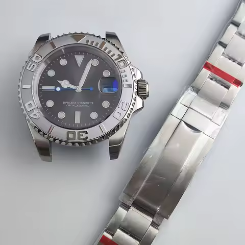 40mm NH35 Case Dial Hands Stainless Steel Bracelet Sapphire Glass Men's Automatic Watch parts Fit fo