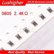 100PCS 0805 SMD Resistor 5% 2.4K Ohm 242 2401 2.4Kohm 2400ohm