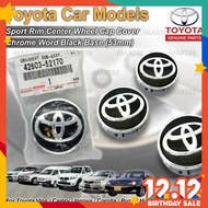 Original Toyota Vios Camry Innova Corolla Rush Hiace 53mm Sport Rim Center Wheel Cap Cover Chrome Bl