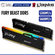 Kingston Fury Beast / Fury Beast RGB DDR5 5200Mhz/5600Mhz Desktop CL40 PC Gaming DIMM RAM Memory Ram