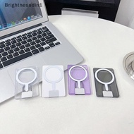 [Brightnessdin] Clear Magnetic Card Holder Wallet Case For 16 15 14 13 Pro Max With Fold Phone Holde