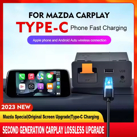 Type-c For Apple CarPlay Android Auto Wireless connection Bluetooth WIFI For Mazda 2 3 6 CX30 CX5 CX