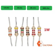 10pcs/pk Resistor 1W 6.8ohm, 68ohm, 68k ohm, 680k ohm 5% Fixed Resistor