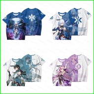 Honkai Star Rail Jingliu Fu Xuan Cosplay Summer T-Shirt - Anime 3D Design
