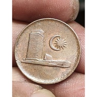 Malaysia old coin 1987 error original good condition.