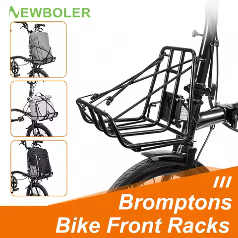 NEWBOLER Brompton Metal Front Rack For Brompton Bike Bag Front Lightweight Shelf Luggage Rack Bicycl