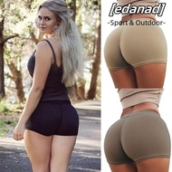 EDANAD Yoga Short Gym Jogging Pants  Solid Color Jogging Anti-lighting Cotton Running shorts