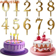 AUGUSTUS Number Birthday Candle Holder, Stainless Steel Versatile Metal Number Candle Holders, Candl