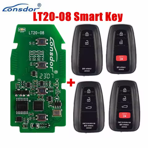 Lonsdor LT20-08 PCB Board 8A+4D Smart Key Adjustable Frequency For Toyota/Lexus Support K518Pro/ISE 