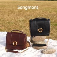 Songmont Chocolate Bag Series messenger bag Square sling bags Large Size Designer New Style Cowhide Soft Cross-Body Chain shoulder bag