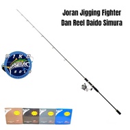 Satu Set Joran Pancing Laut Jigging Fighter dan Reel Daido Simura Df250