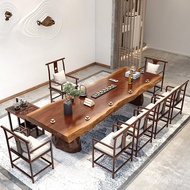 Kung Fu Solid Wood Combination Integrated Coffee Table New Chinese Style Full Set Log Office Tea Tab