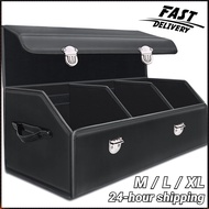 With Lock Car Storage Box Multi-style Car Trunk Organiser Box PU Leather Multi-purpose Foldable Car 