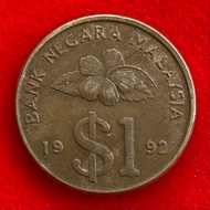 Malaysian Coins​​ Malaysia 1 ringgit 1992 Foreign Coins