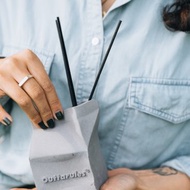 扭曲紋理系列 清水泥牛奶盒 無火擴香精油 水培花瓶