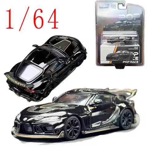 POPRACE Diecast 1/64 Scale Speedster DARWIN PRO SUPRA A90 Racing Car Model Alloy Speedster Car Model