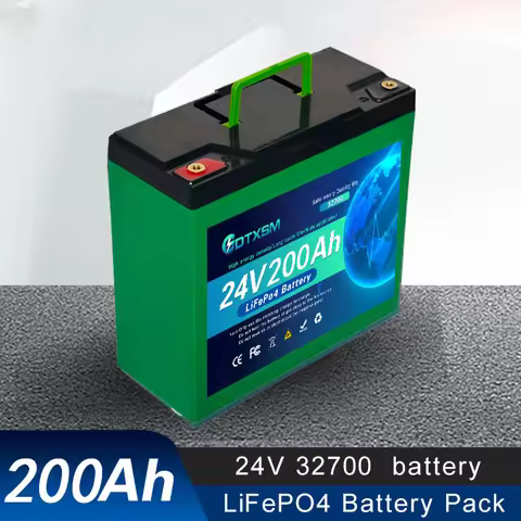LiFePO4 32700 24V 200AH battery with built-in 120A BMS RV rechargeable Ferrous lithium phosphate, so