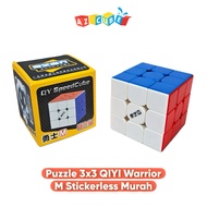 Qiyi WARRIOR M Stickerless 3x3 Magnetic Cube Puzzle Toy Rubik Cube Rubik Cube 3x3 Magnetic