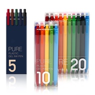 KACO 20/10/5 Colors Retractable Gel Pen Set 0.5mm Colorful Gel Ink Pen Refill gelpen for school office stationary pens