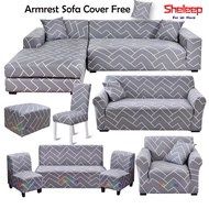 Sheleep Regular or L Shape Sofa Cover 1/2/3/4 Seater Sofa Cover Footstool Cover Single Sofa Cover