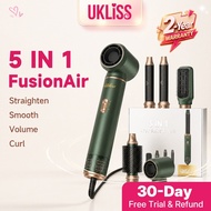 UKLISS FusionAir DIY Hair Dryer Brush Multifungsi 5in1 Ion Cepat Styling Untuk Rumah & Hadiah