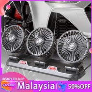 [Local delivery]F4310 3-head Car Fan Vehicles Usb/12v/24v Cooling Fan 2 Level Adjustable Silent Fan 