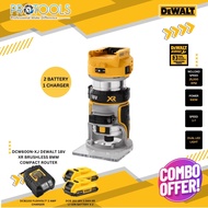 DEWALT CORDLESS | DCW600N-XJ 18V XR BRUSHLESS 8MM COMPACT ROUTER | BARE UNIT/WITH BATTERY DCB183 2.0