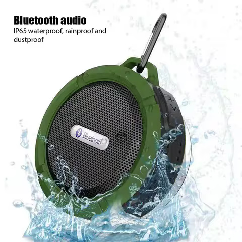 Bluetooth Speaker Big Suction Cup Bluetooth Stereo Outdoor Sports Mini TF Subwoofer Portable Waterpr
