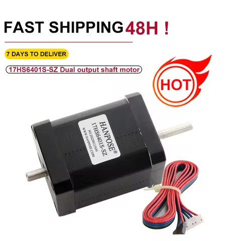 Double shaft 42 motor 4-lead NEMA 17 Stepper motor 1.7A 70N.cm 60MM length 17HS6401S-D motor for 3D 