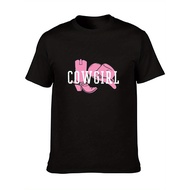 Cowgirl Boots Graphic Tee - Black Cotton T-Shirt
