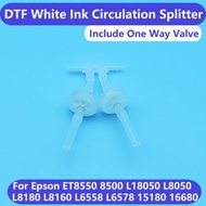 DTF White Ink Circulation Splitter No Color Mix By Original Damper One Way Valve For Epson L18050 L8