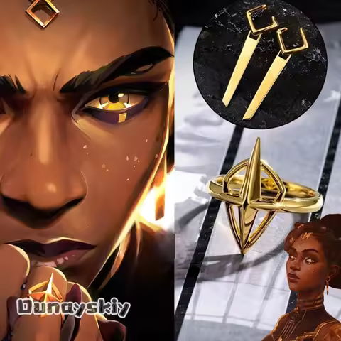 Legends Arcane Season Mel Cosplay Costumes Ring Ear Stud Jewelry Prop Noxus Mel Medarda Cos Medarda 