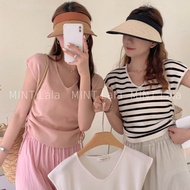 Guangzhou Striped Rib Sleeve Knitted Sweater